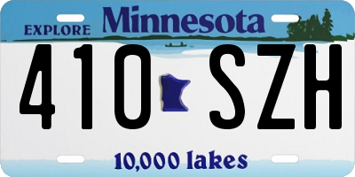 MN license plate 410SZH