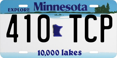 MN license plate 410TCP