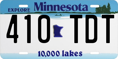 MN license plate 410TDT