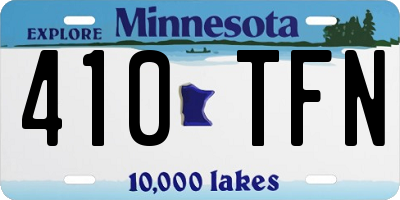 MN license plate 410TFN