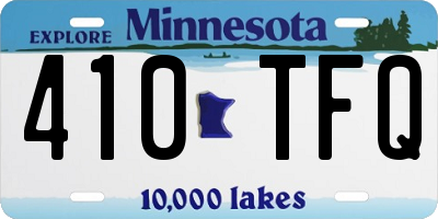 MN license plate 410TFQ
