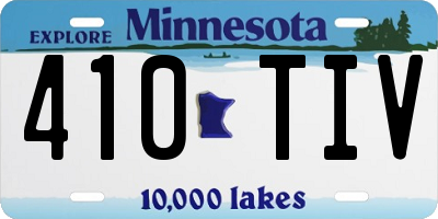 MN license plate 410TIV