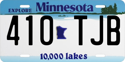 MN license plate 410TJB