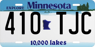 MN license plate 410TJC