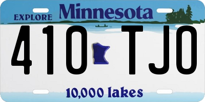 MN license plate 410TJO