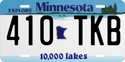 MN license plate 410TKB