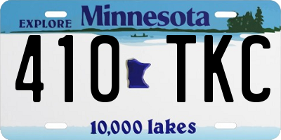 MN license plate 410TKC