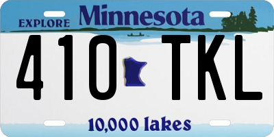 MN license plate 410TKL