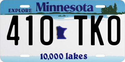 MN license plate 410TKO