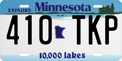 MN license plate 410TKP