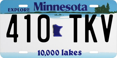 MN license plate 410TKV