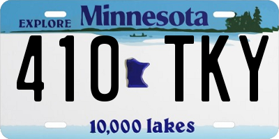 MN license plate 410TKY