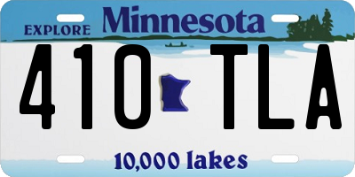MN license plate 410TLA