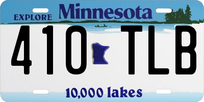 MN license plate 410TLB