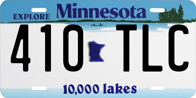 MN license plate 410TLC