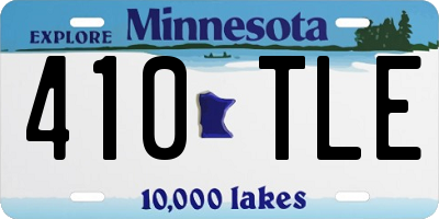 MN license plate 410TLE