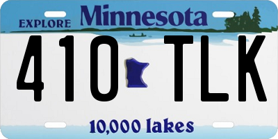 MN license plate 410TLK