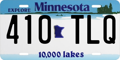 MN license plate 410TLQ