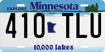 MN license plate 410TLU