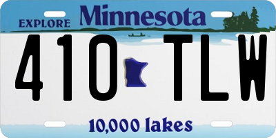 MN license plate 410TLW