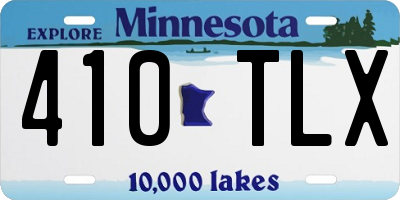 MN license plate 410TLX