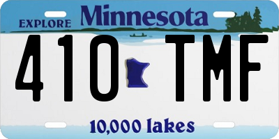 MN license plate 410TMF