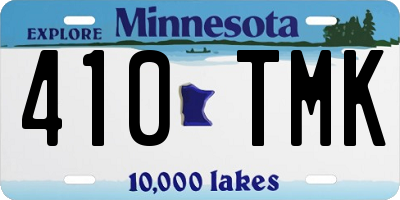 MN license plate 410TMK