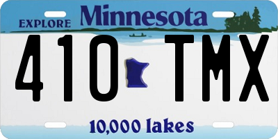 MN license plate 410TMX