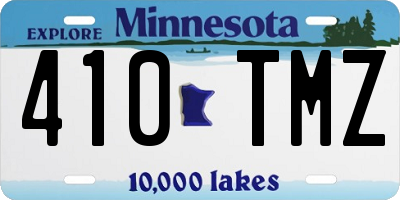 MN license plate 410TMZ
