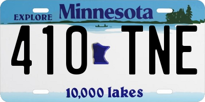MN license plate 410TNE