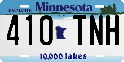 MN license plate 410TNH