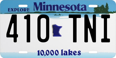 MN license plate 410TNI