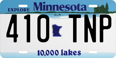 MN license plate 410TNP