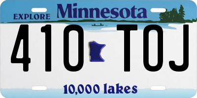 MN license plate 410TOJ