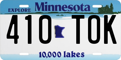 MN license plate 410TOK