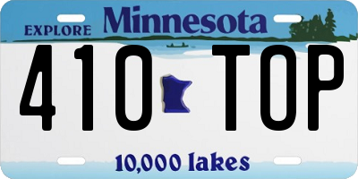 MN license plate 410TOP
