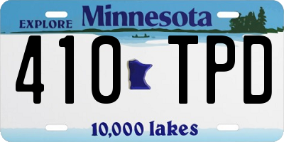 MN license plate 410TPD