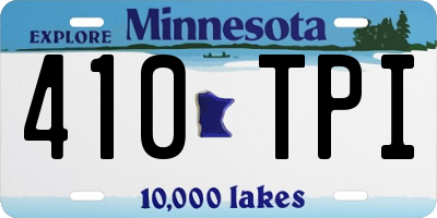 MN license plate 410TPI