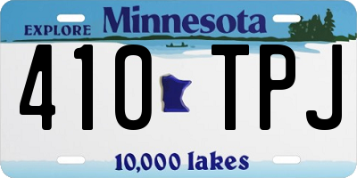 MN license plate 410TPJ