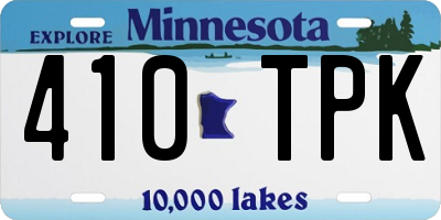 MN license plate 410TPK