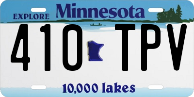 MN license plate 410TPV