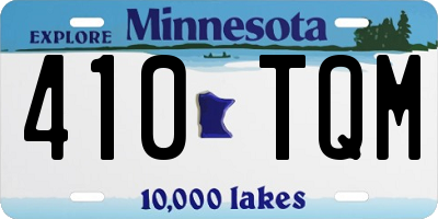 MN license plate 410TQM