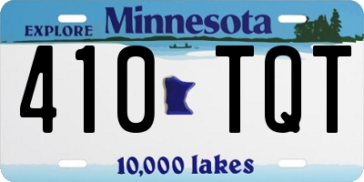 MN license plate 410TQT