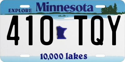 MN license plate 410TQY