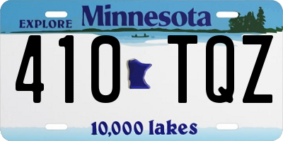 MN license plate 410TQZ