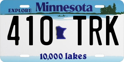 MN license plate 410TRK