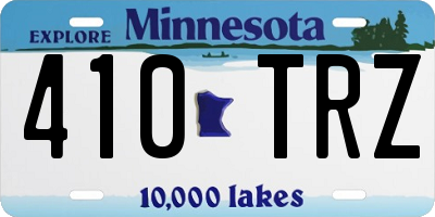 MN license plate 410TRZ