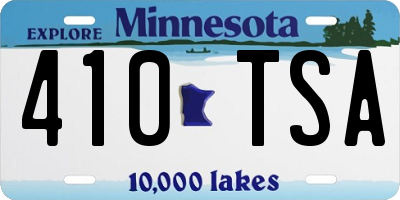 MN license plate 410TSA