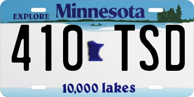 MN license plate 410TSD