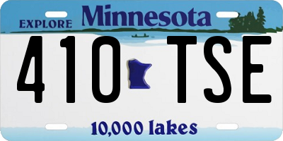 MN license plate 410TSE